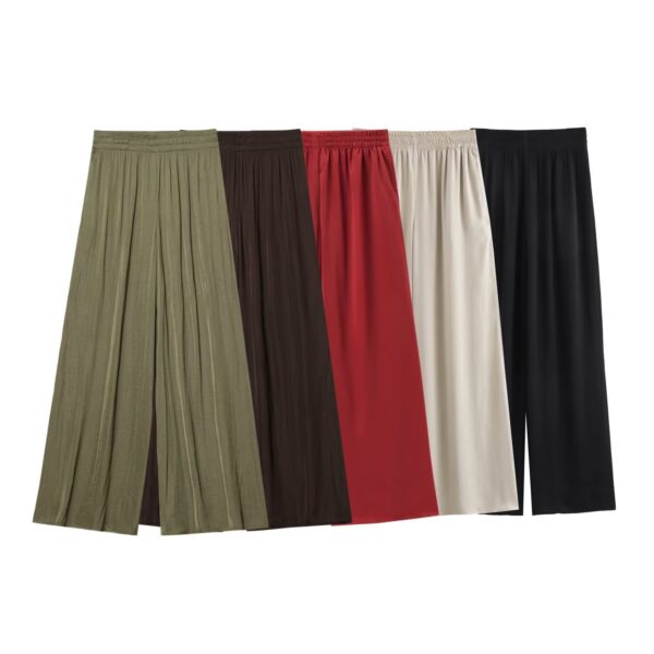 Women's Comfortable All-match Casual Stretch Waist Wide Leg Pants