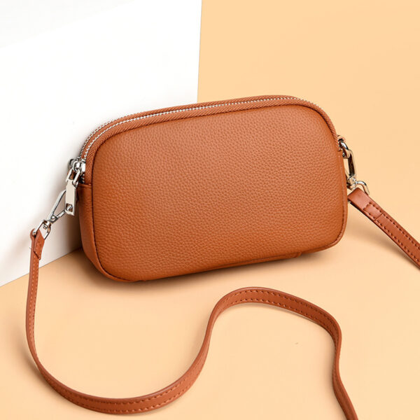 All-match Shoulder Messenger Bag Cross-border First Layer Cowhide Small Square Bag