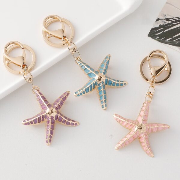 Starfish Shell Keychain Ocean Series