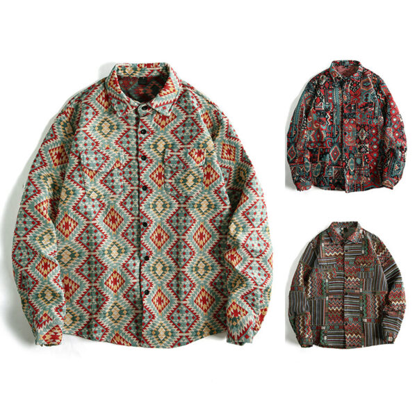 Men's Jacquard Pattern Long Sleeve