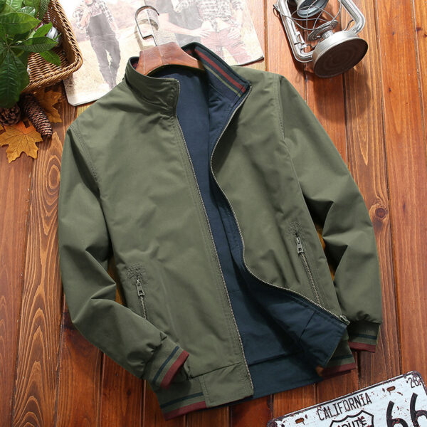 Men's Double-sided Wear Stand-up Collar Casual Jacket