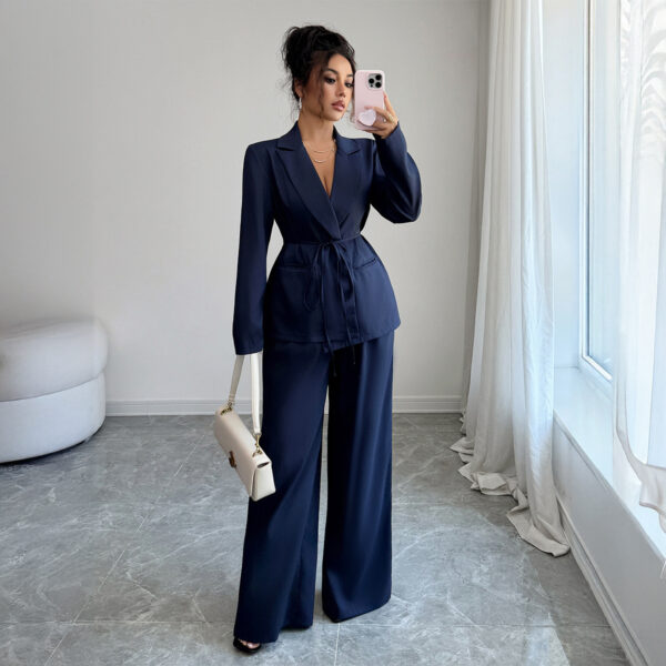 Coat Straight-leg Pants Two-piece Suit Women's Clothing