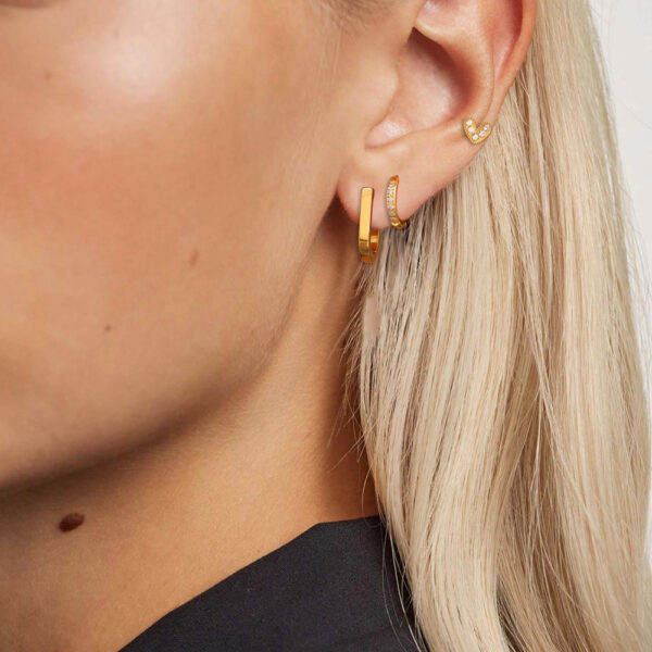 Design Sense 18K Gold Plating Geometric Heart Shape Ear Clip