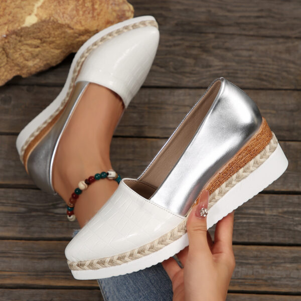 Plus Size Woven Hemp Rope Pointed Women's Shoes