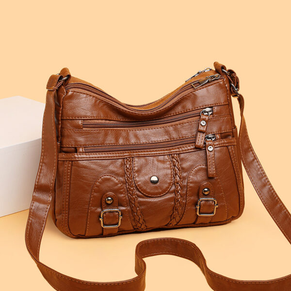 Multi-compartment Shoulder Soft Advanced Texture Crossbody Bag