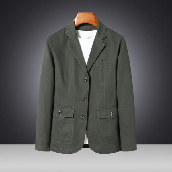 Men's Casual Loose Washed Cotton Business Coat