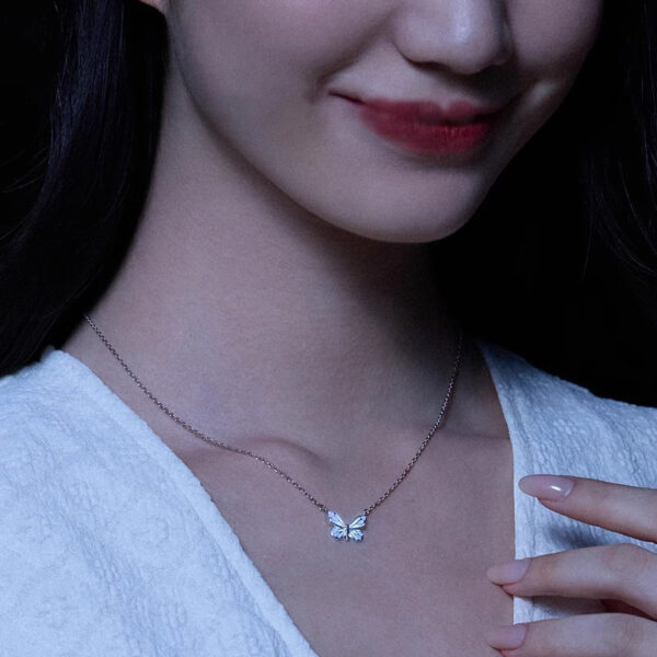 Mori Style Luminous Butterfly Necklace For Women