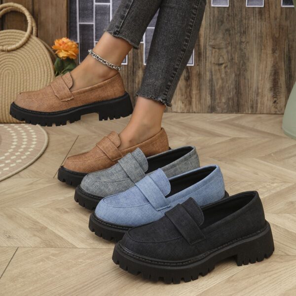 Retro Platform Loafers Casual Versatile Single-layer Shoes