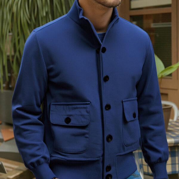 Men's Retro Spring And Autumn Deerskin Velvet Jacket