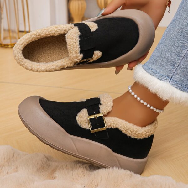 Winter Fleece-lined Non-slip Thickening Thermal Cotton Shoes