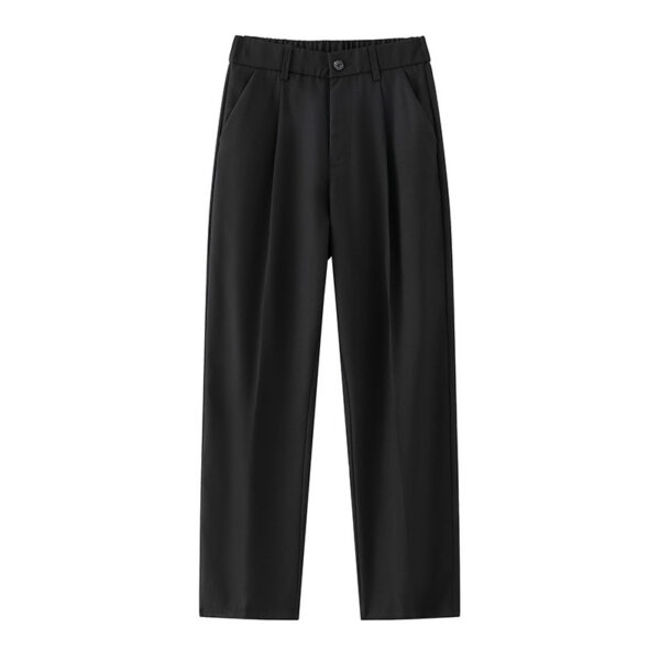 Loose Straight Black Casual Trousers Men